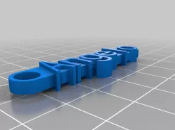 My Customized Message Keychain angelo