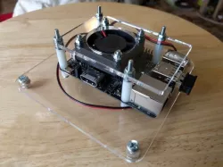 Odroid-C2 acrylic VESA mounting plate