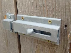 Sliding Door bolt Print fully assembled