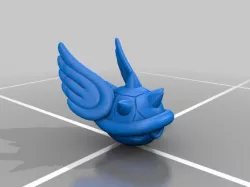 Spiky Blue Turtle Shell Winged