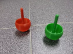 Spinning top to ball-point / Toupie ronde a bille
