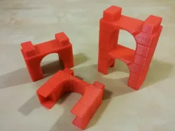 Wood Train Track Support Pillar