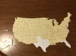 3D United States Printable Map