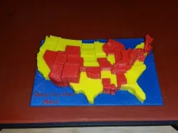 48 States Drug Overdose per 100K 2014 (3 colors)