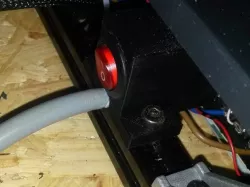 Holder for power switch with integrated strain relief