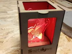Koi lamp laser cut