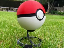 PokeBall - Fully Functional with Button and Hinge