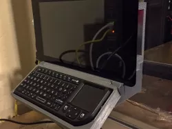 Raspberry Pi 7-Inch Touchscreen Mount with Keyboard Shelf
