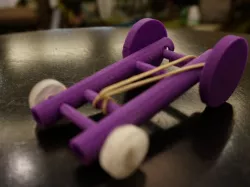 Rubberband Car 3D design and discovery learning project