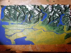 Vancouver - British Columbia - 3D Map - Topographic