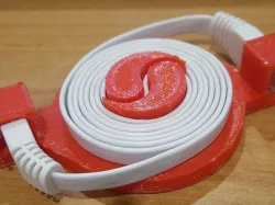 Yin and Yang cat5 cable travel spool