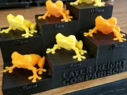 3D layer height comparison podium stand