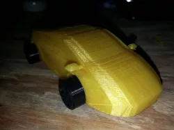 Car with printable wheels