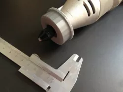 Dremel®-clone rotary tool to 43mm drill press adapter (cheap alternative to Dremel Workstation)