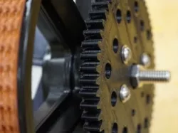 Gear pair to drive AndyMark Placation wheels from Pitsco Tetrix hubs