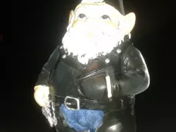 Harley Davidson Motorcycle Biker Yard Gnome!