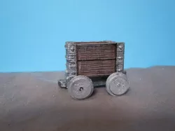 Mine cart parts for use with hirtst arts wood planks or a full printed cart