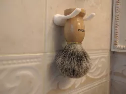 Wall mounted shaving (badger) brush holder