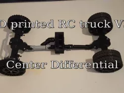 3D printed RC truck V3: Center differential