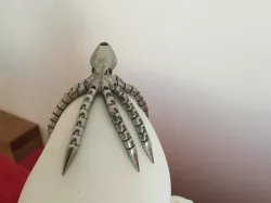 Complete realistic Octopus Metal Keychain