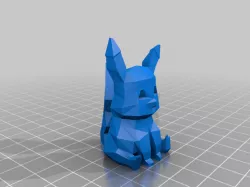 Pikachu cute low-poly Pokemon
