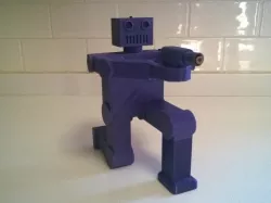 Robot with a real laser gun