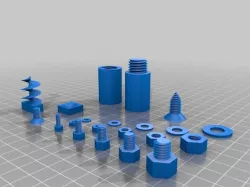 Screw Threads, Holes, Bolts, Nuts, and Rods Library