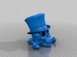 Top-Hat Skull Pen Cup