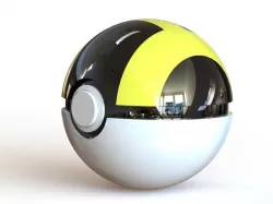 Ultra Ball - Fully Functional PokeBall with Button and Hinge