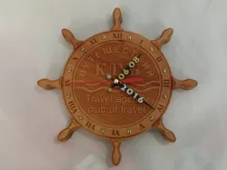wall clock on birthday. CNC cut. wood.