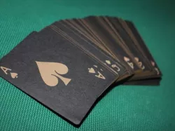 Wooden Box & Playing Cards