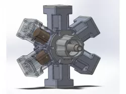 6 cylinder radial 'steam' engine