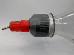 Chicken Watering Nipple ADAPTER to PET soft drink bottle (just the gray part in the photos)