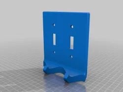Double Switch Plate with Keychain Hooks