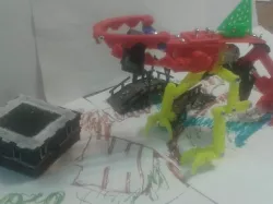 Gigantic MONSTER Robot Destroys TOWN - HO Miniature Parts Kit