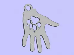 hand 2 keychain