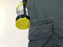 Happy water bottle tote