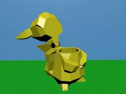 Low Poly Pikachu Stein (Pikastein)