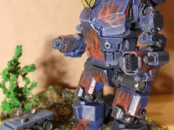 Mechwarrioir MWO Hunchback HBK 4SP outfitted with 5x ML (no RH missile pod)