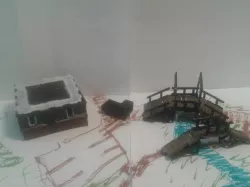 Miniature HO Village Town Buildings for MODEL RAILROAD - HO Trains Parts Kit