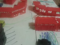 Miniature SHOPS, Stores, Mall for Model HO RailRoads - Parts