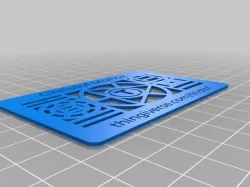 My Customized Thingiverse's custom business card