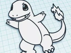 Pokemon Charmander - Easy Paint Art - For Children