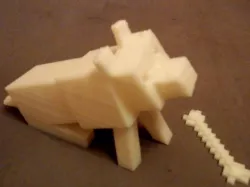 Sitting Minecraft wolf