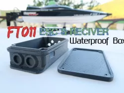 Waterproof Box for ESC & Reciver - For FT011 Racing Boat Model {Salt water improvement}