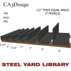 1 2in Thick Equal Angle 3D model