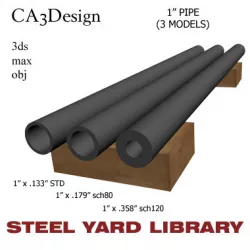 1in Pipe 3D model