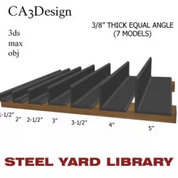 3 8in Thick Equal Angle 3D model