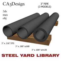 3in Pipe 3D model