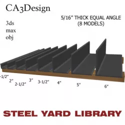 5 16in Thick Equal Angle 3D model
